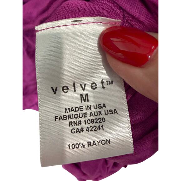 Velvet by Graham & Spencer One‑Shoulder Fuschia Dress M NWT RN#109220 ✨ - Picture 7 of 9
